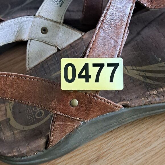 Abeo Bea Braid Women’s 8.5 Narrow Brown Leather Gladiator Sandals Flats Comfort - Picture 10 of 10